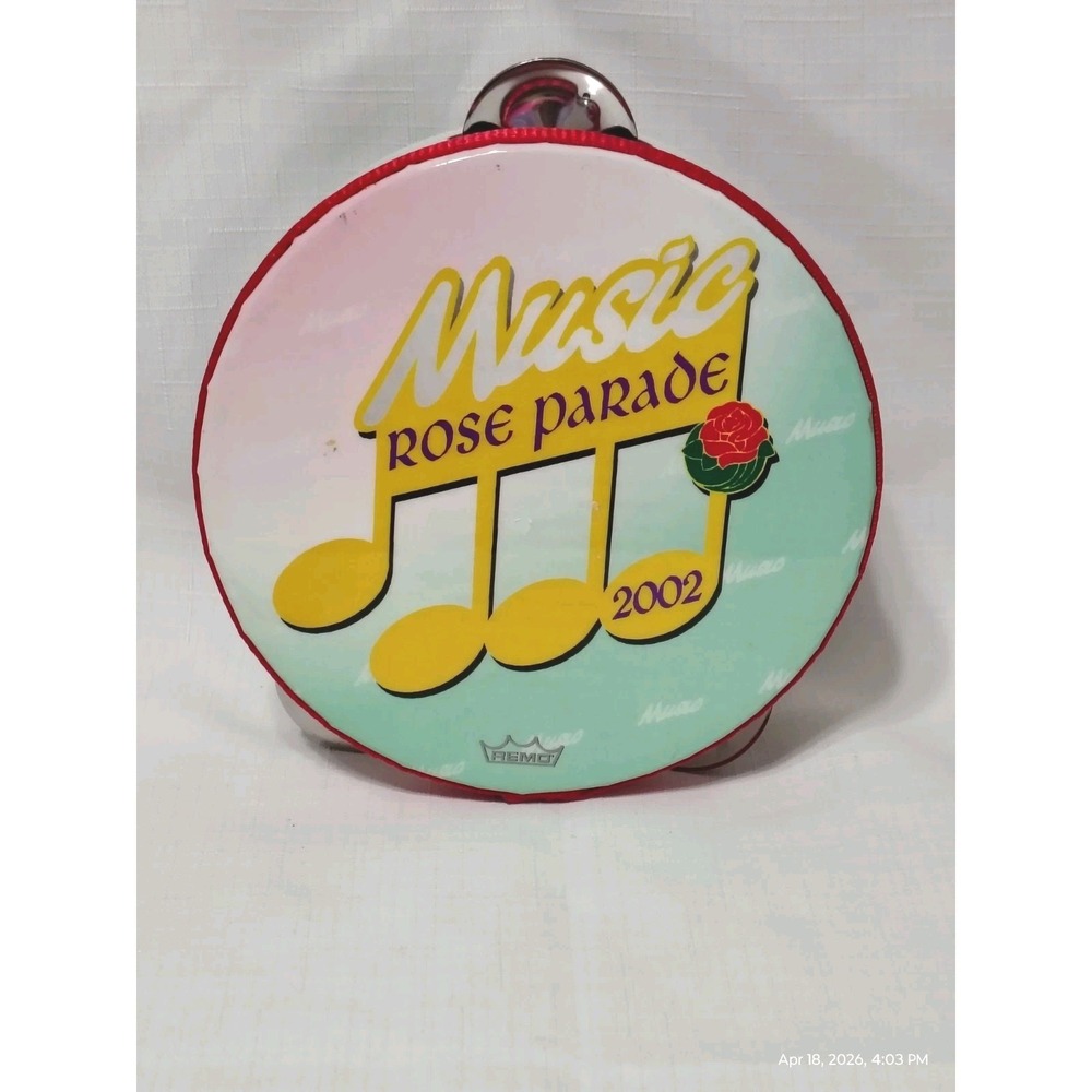 Rare 2002 Rose Bowl Parade Regis Philbin Grand Marshal Souvenir Remo Tambourine